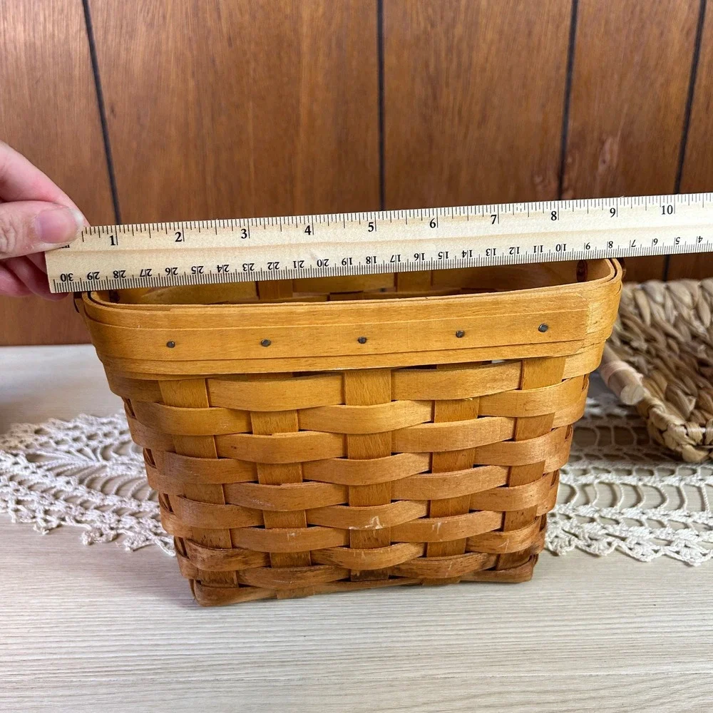 Longaberger‎ 1998 Dresden Tour Basket Handwoven Wood with Metal Tag and Handle